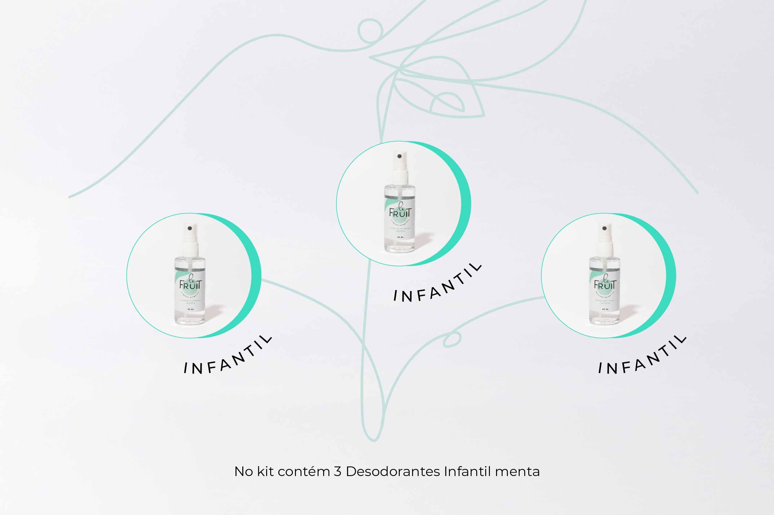 Kit Trio Infantil Menta 