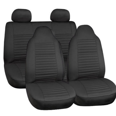 Majic Luxurious Suede Look Black Seat Cover Complete Set