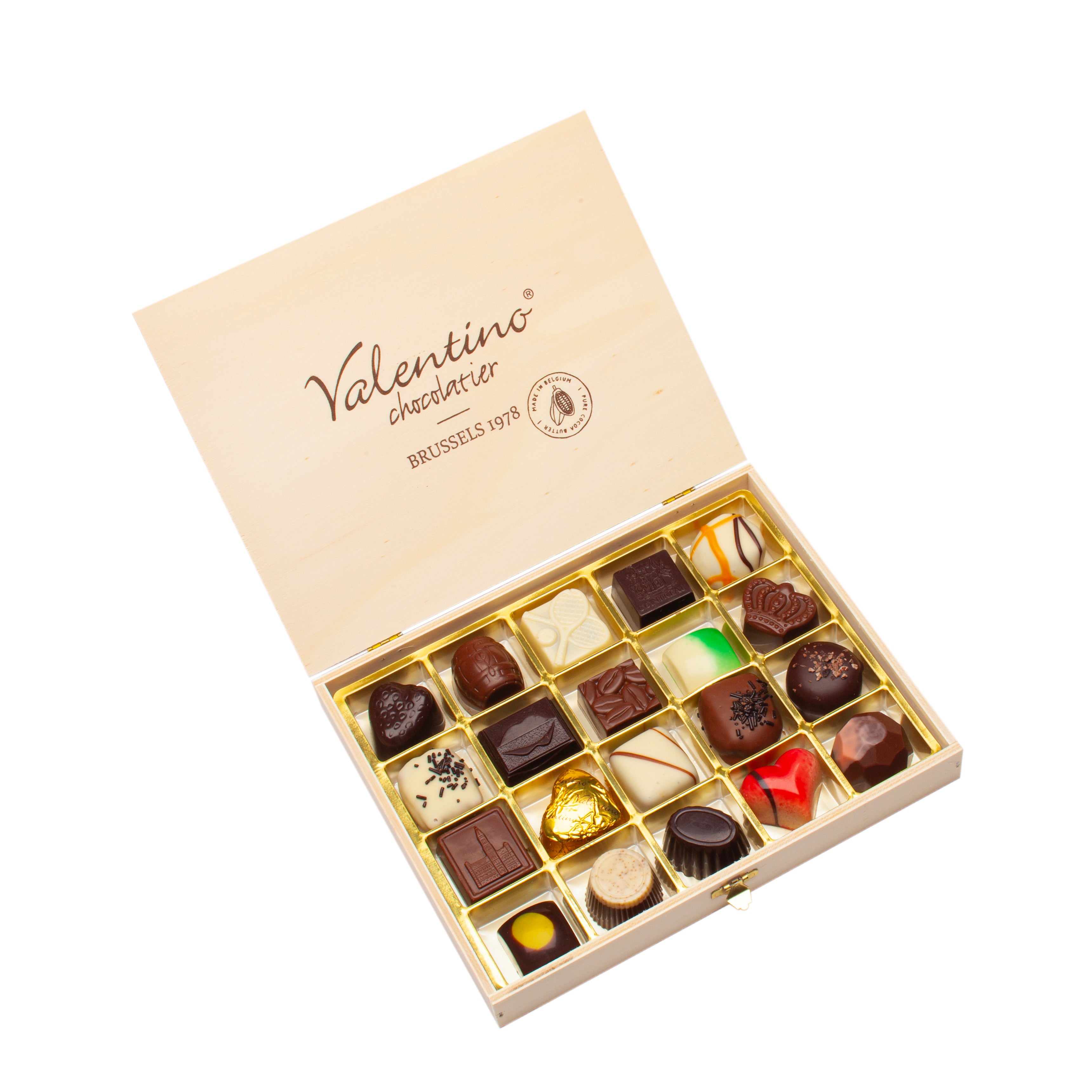 Belgian Chocolate Gift, Wooden Box – Chocolatier