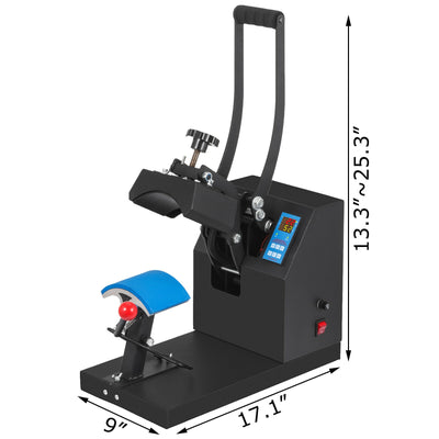 Clam Cap Hat Heat Press Machine Print Transfer Sublimation 7" x 3.5" Economic - Mirage Novelty World