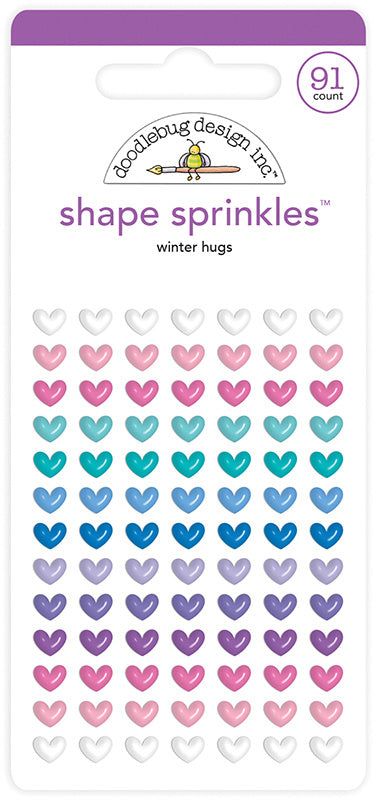 Doodlebug Design - Winter Hugs Shape Sprinkles (98pcs)