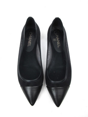 chanel pointed flats