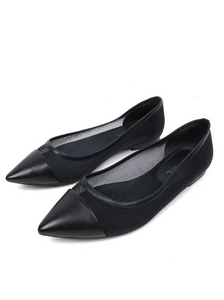 Chanel Black Pointed Toe Leather and 