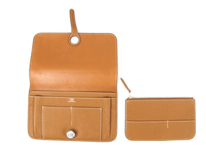 HERMES Dogon Wallet Togo Leather 