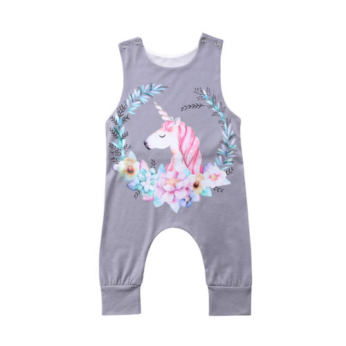 girls unicorn romper