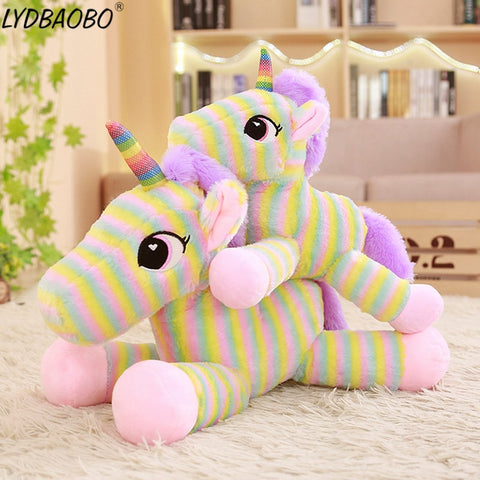 giant stuffed rainbow unicorn