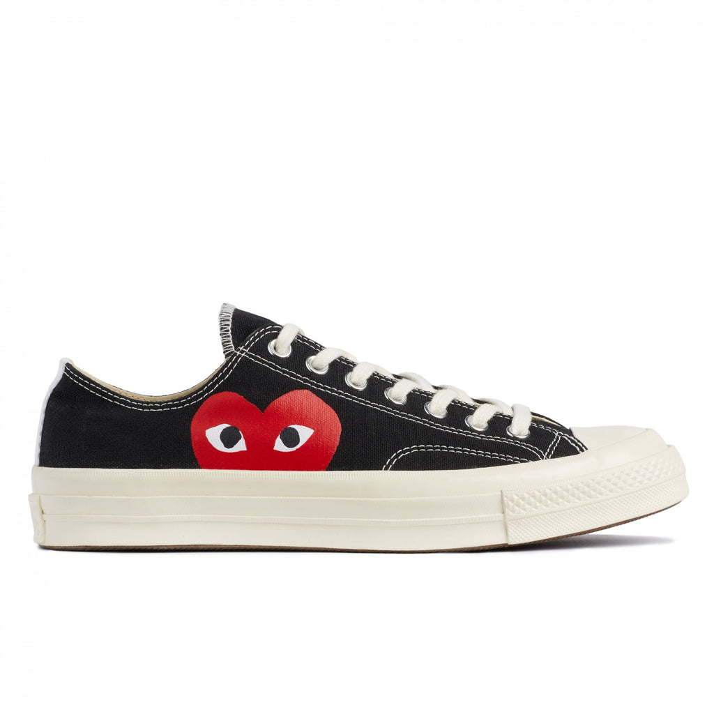 comme des garcons play x converse chuck taylor 1970s hi black