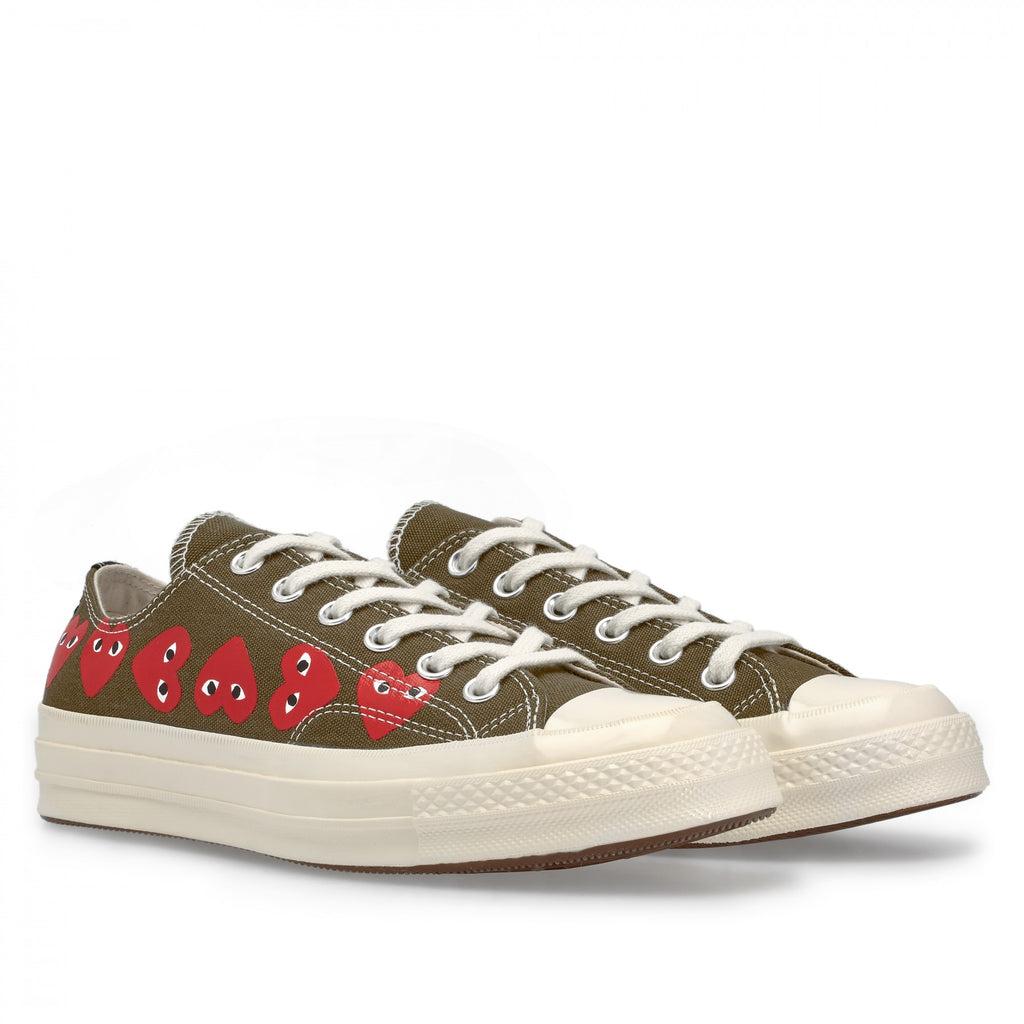 khaki comme des garcons converse