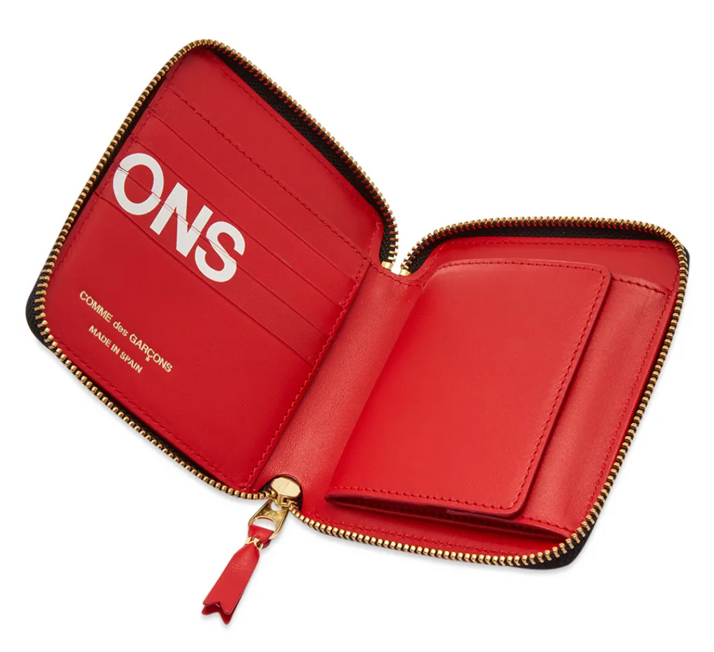 COMME DES GARCONS SA2100HL HUGE LOGO WALLET | RED