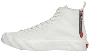 A.G.E. TOP SNEAKER WITH ZIP DETAIL | WHITE