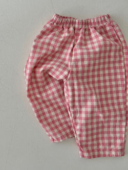 Gingham Pants In Pink