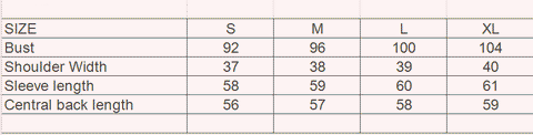 Marabou Feather Jacket Size Chart