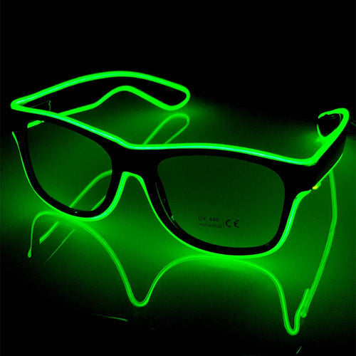 Neon Green LED Glasses