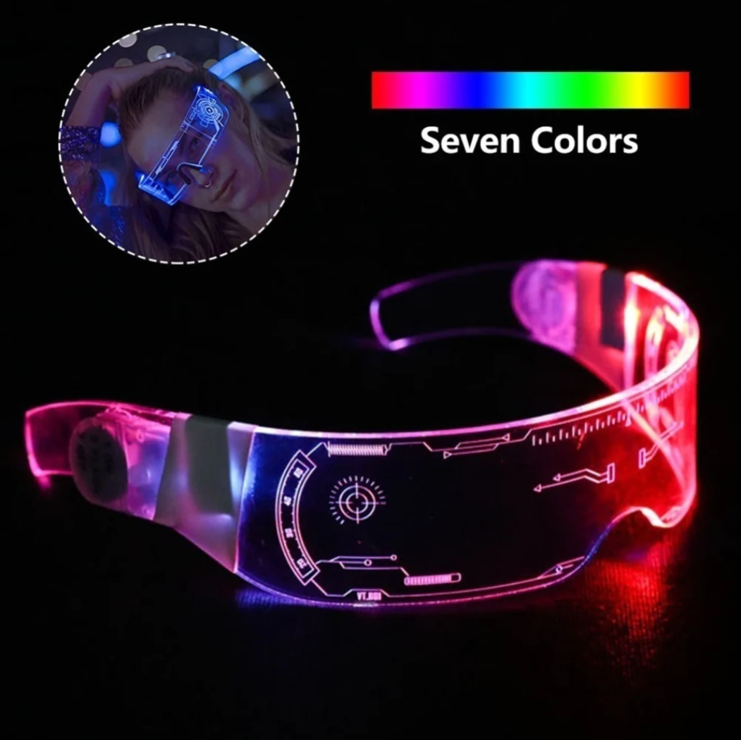 Led Glasses Light Up Glasses Led Visor Glasses, Luminous Glasses For  Halloween Party Bar