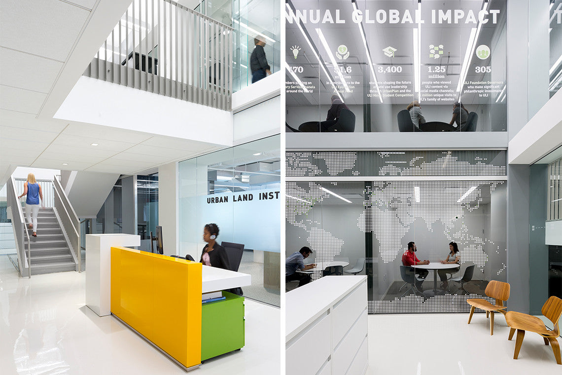 The Urban Land Institute reception area and meeting rooms, designed by STUDIOS Architecture.