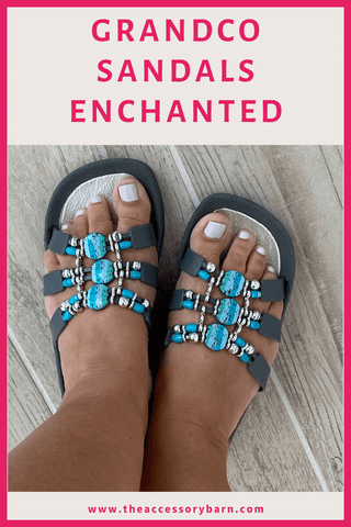 Grandco Sandals Enchanted Beaded Flip Flops