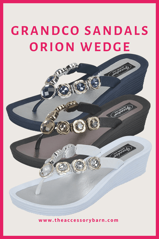 Jeweled Sandals for Women - Orion Wedge by Grandco Sandals 