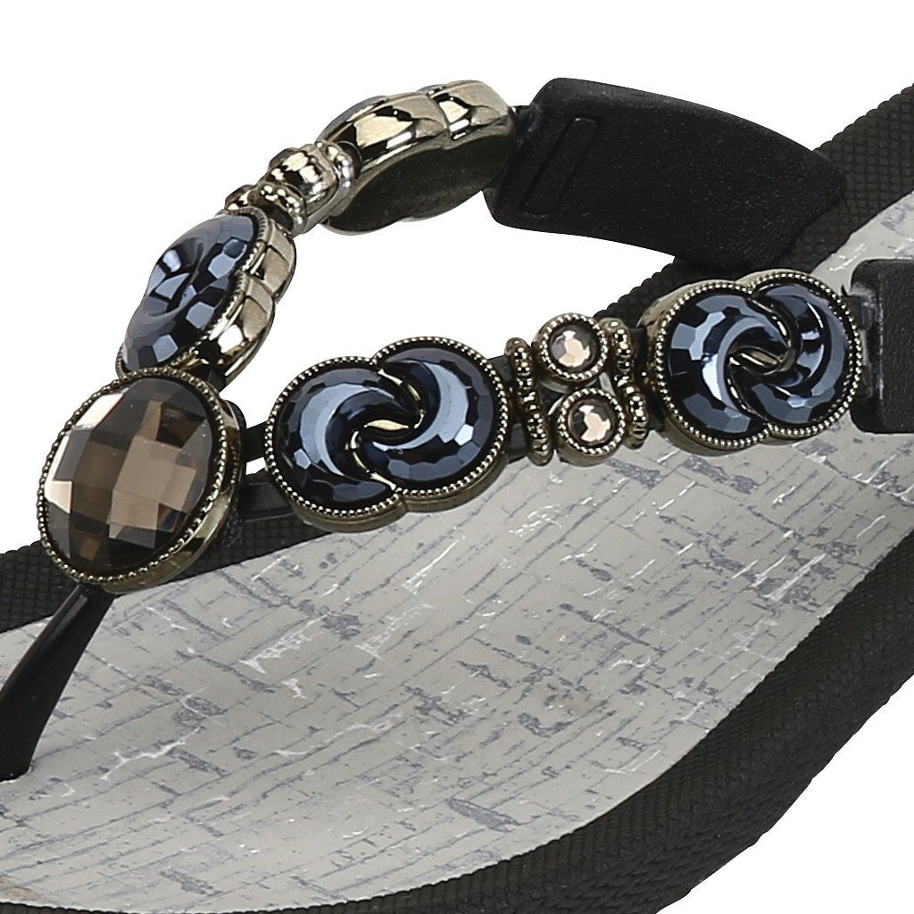 lunar black sandals