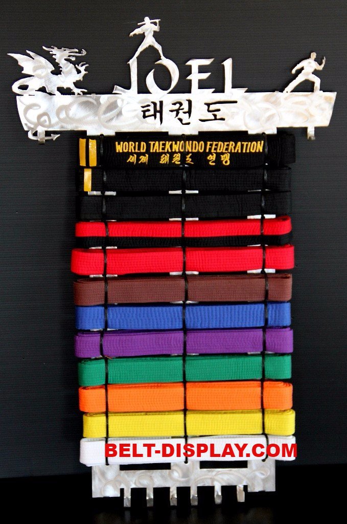 Martial Arts Belt Display- Karate Belt Display Rack-Personalized – Best ...