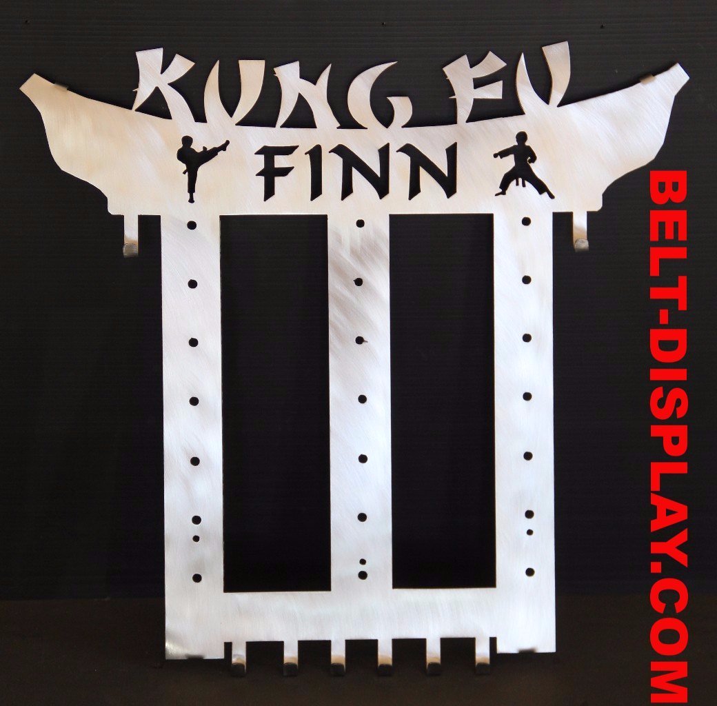 Kung Fu Belt Display: Martial Arts Belt Rack: personalized kung fu belt holder: belt-display.com