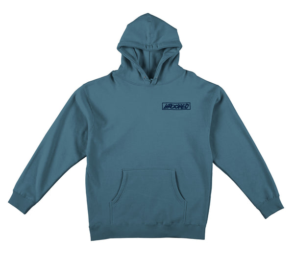 Krooked Moonsmile Hoodie Raw Slate Blue - Orchard Skateshop