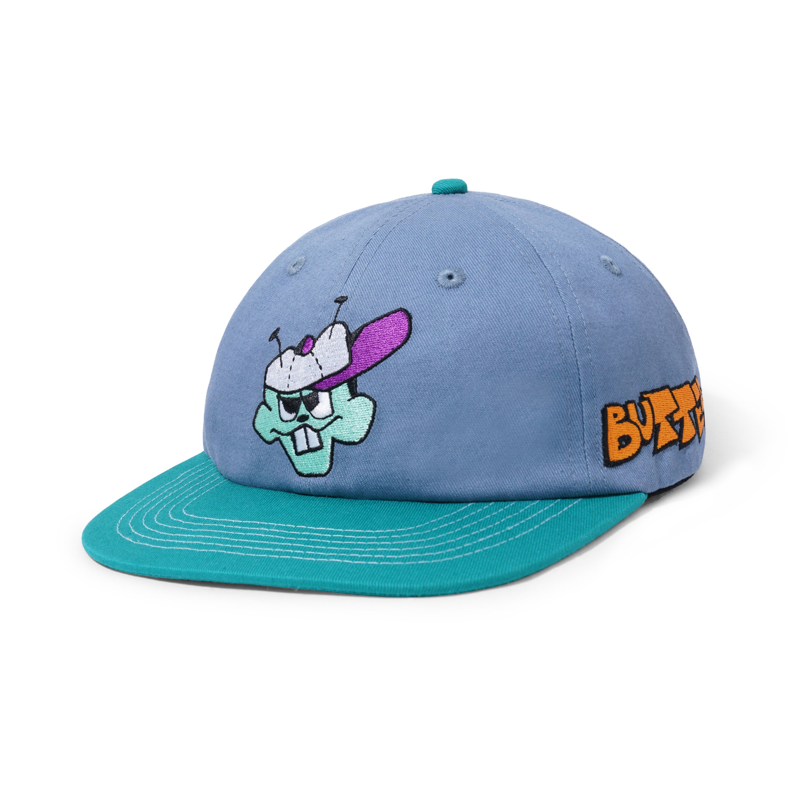 Butter Goods Bug Out 6 Panel Cap Lake Blue - Orchard Skateshop