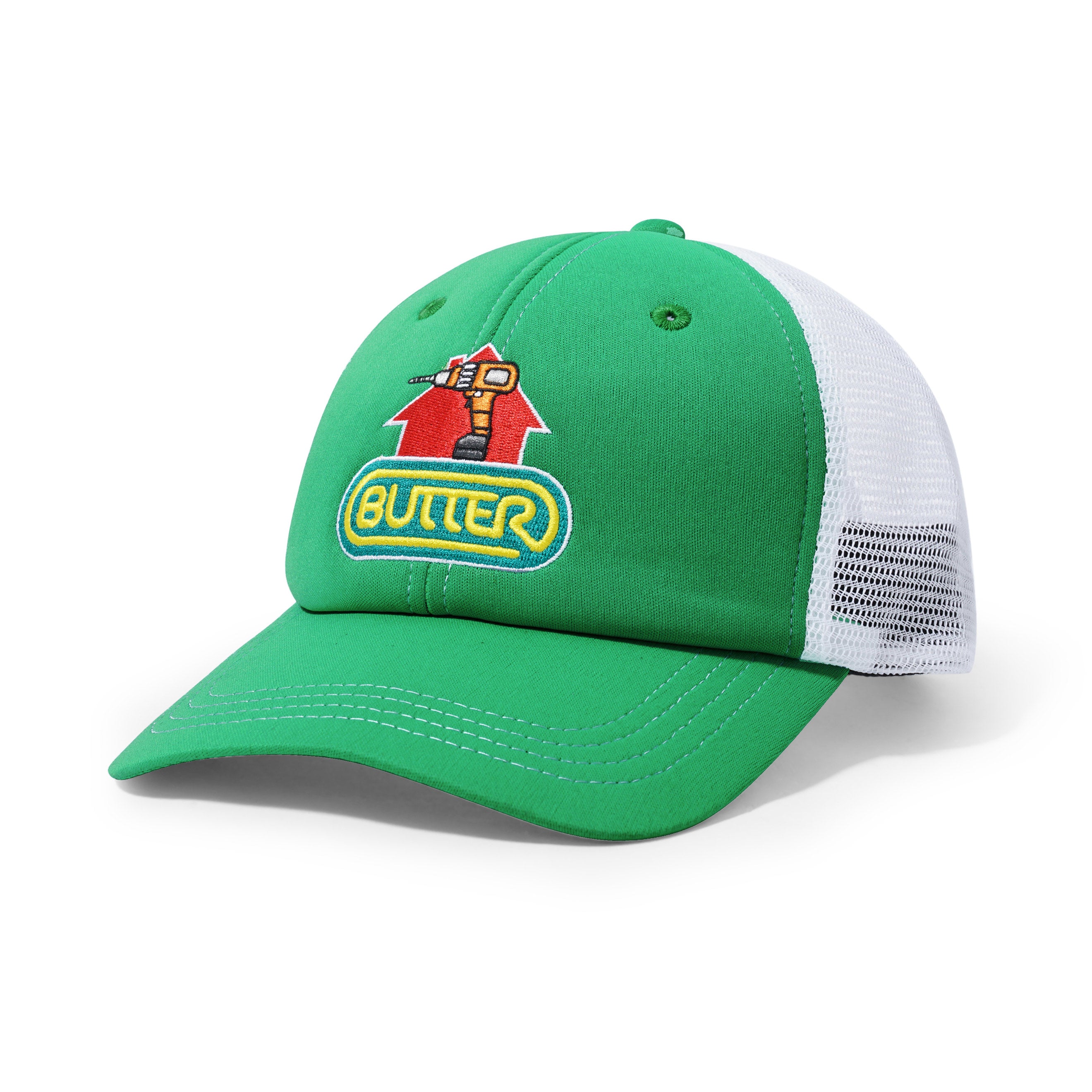 Butter Goods Drill Trucker Cap Kelly Green - Orchard Skateshop