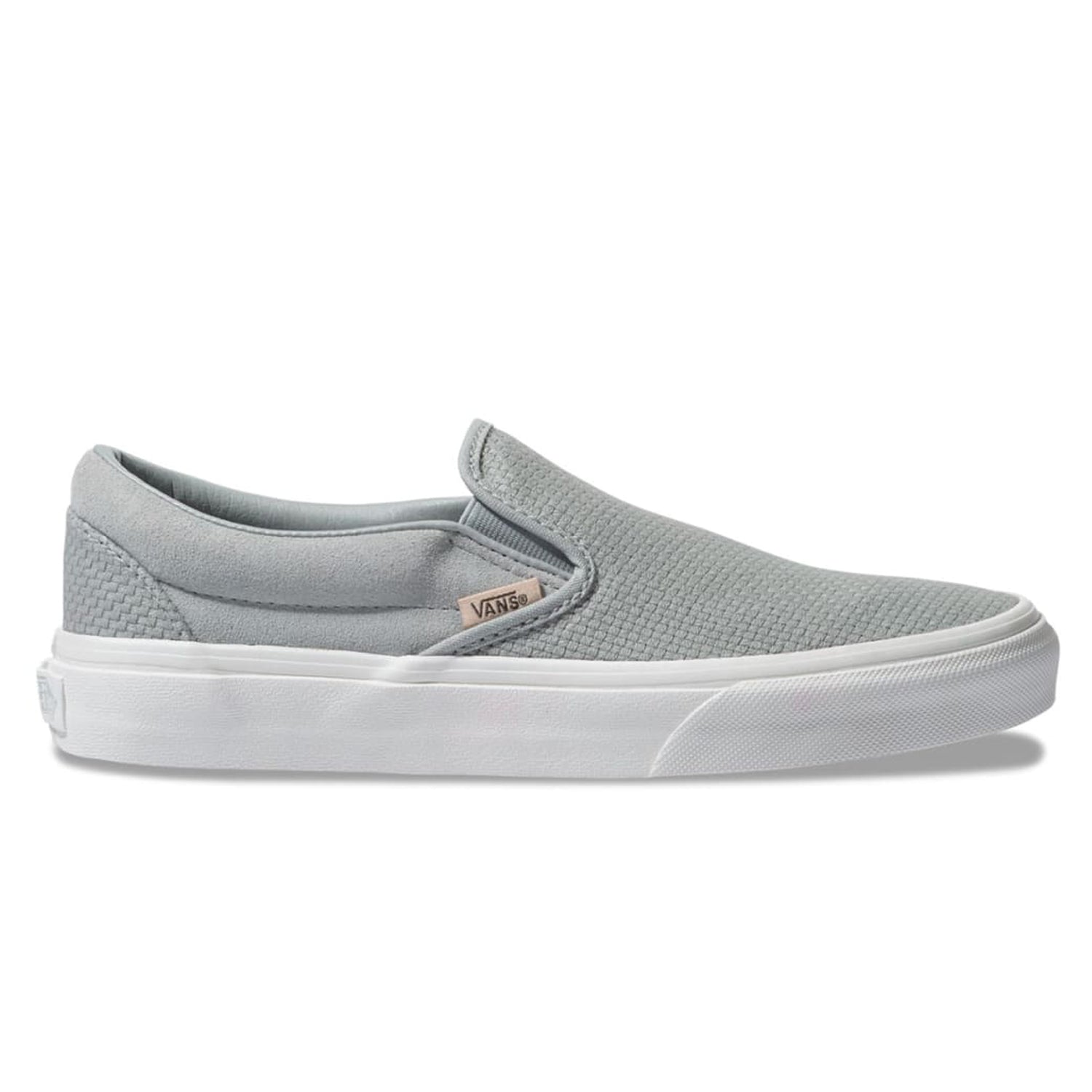 vans woven check slip on grey