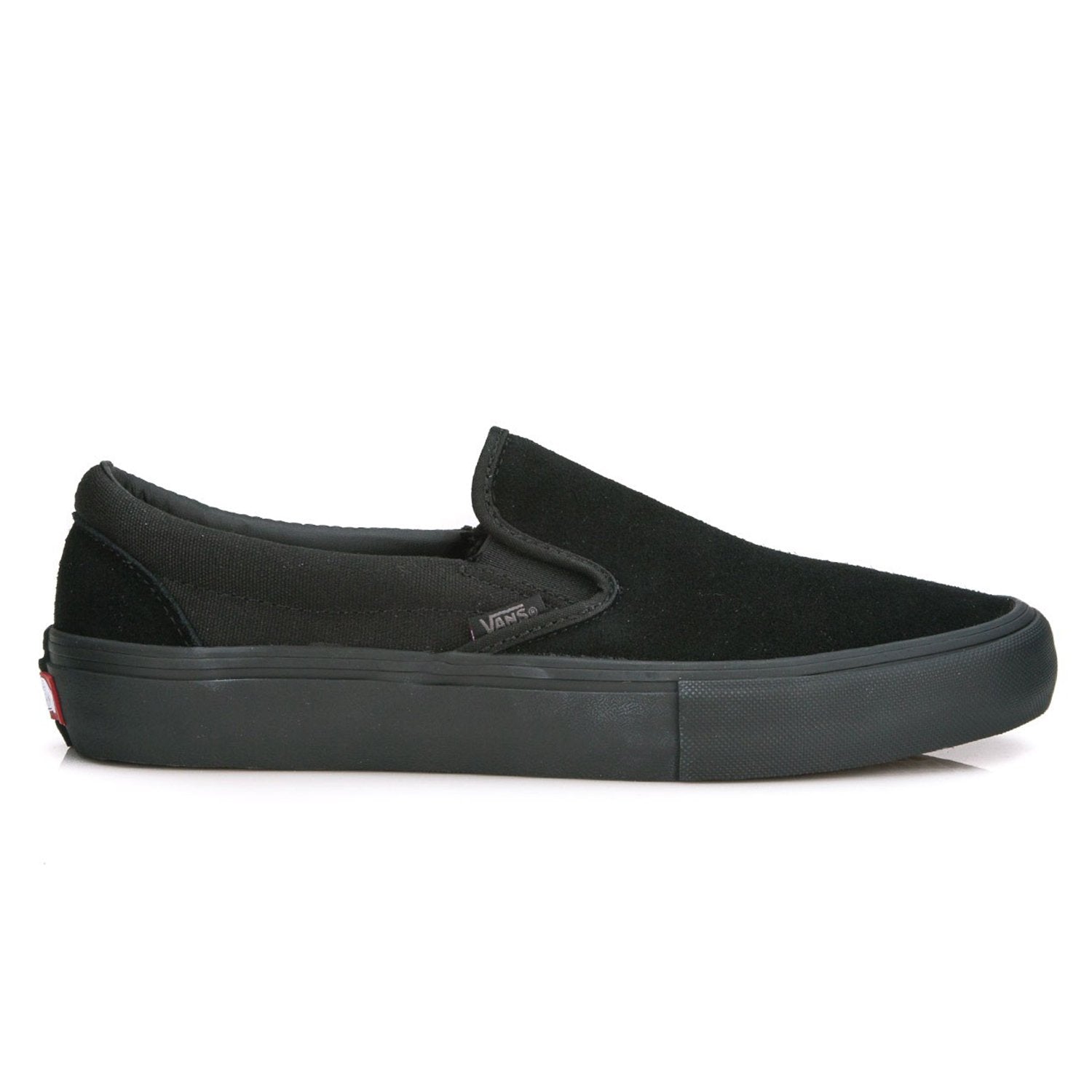 vans black pro slip on