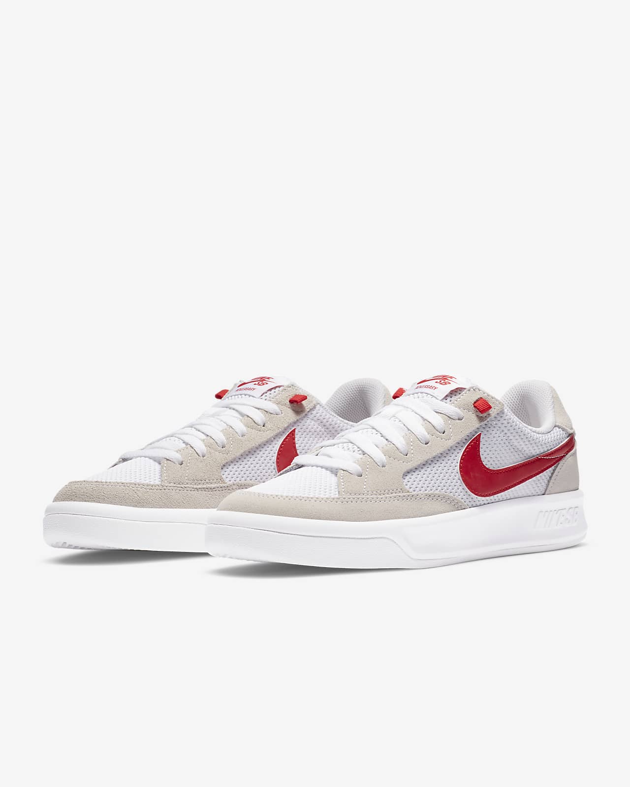 nike sb white and red