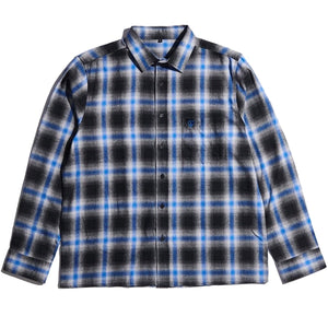 Sex Hippies Shadow Plaid Flannel Shirt Blue / Black - Orchard