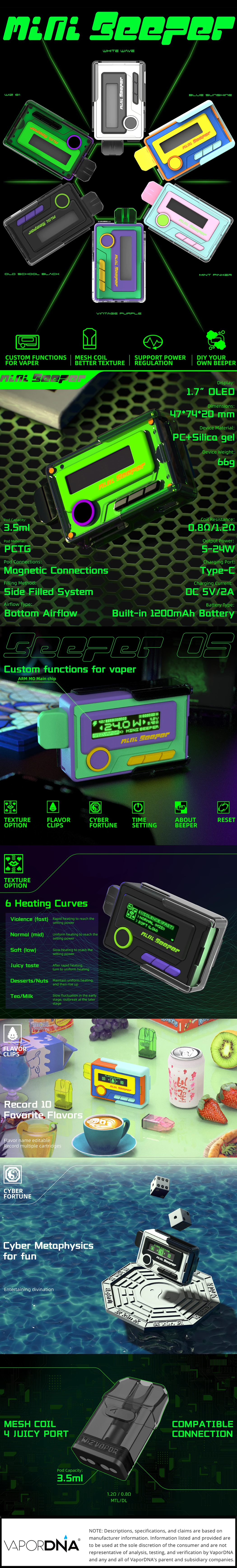 WIZVAPOR Beeper Mini 2.0 Infographic