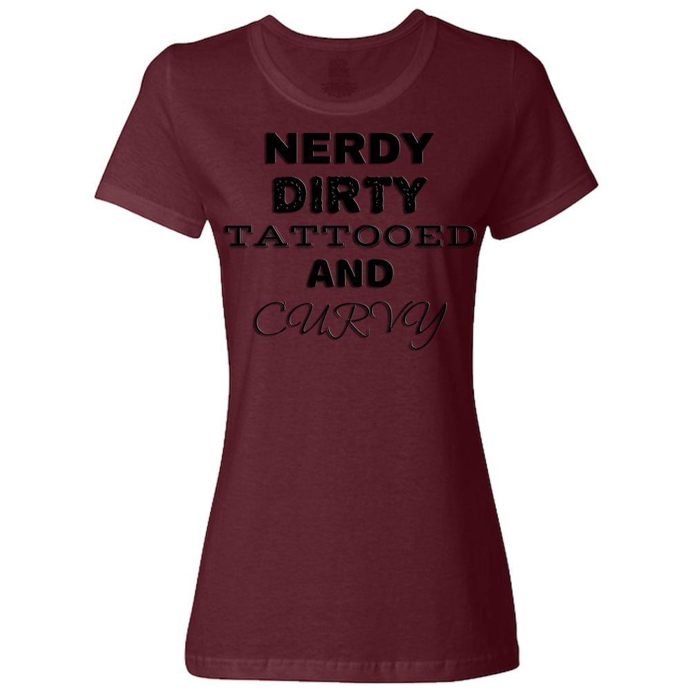 Nerdy Dirty Tattooed And Curvy Ladies Classic Tees | eBay