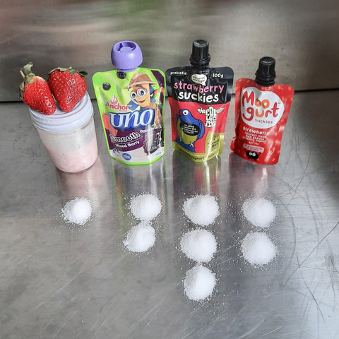 high sugar plastic suckie pouch yogurts