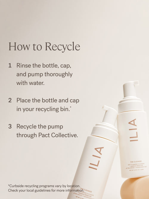 How to recycle our foaming cleanser bottles.