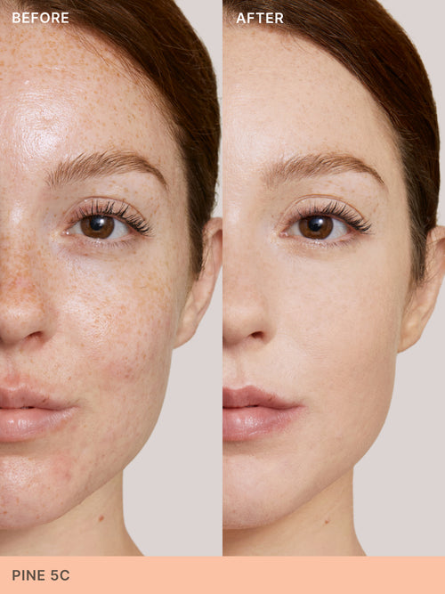 Complexion Stick Before and After Photo Pine 5C