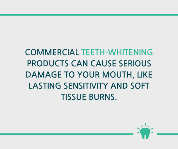 Dangers of commercial peroxide teeth whitening