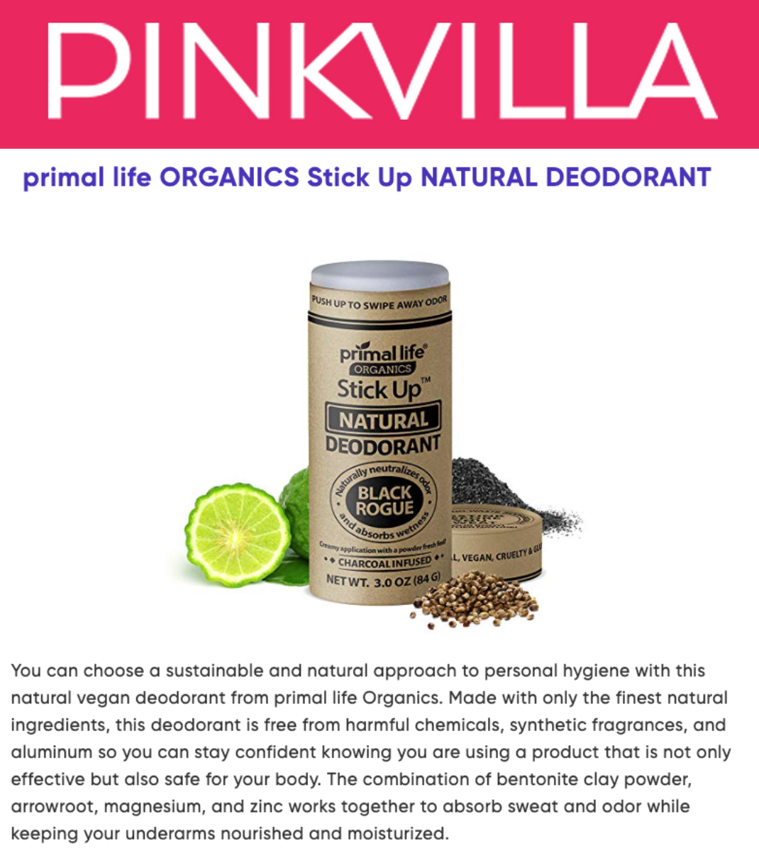 Primal Life Organics Stick Up Deodorant featured in Pinkvilla