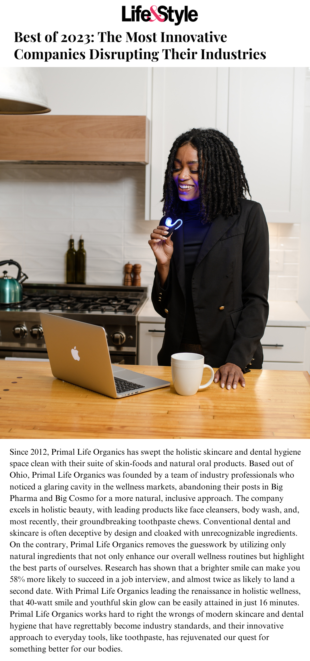 Primal Life Organics featured in Life & Style