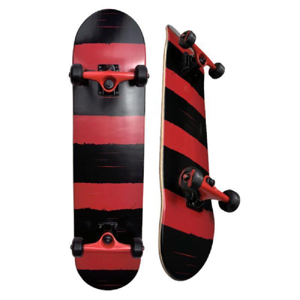 SDS Graphic Fat Stripe Red Skateboard Deck Longboards USA