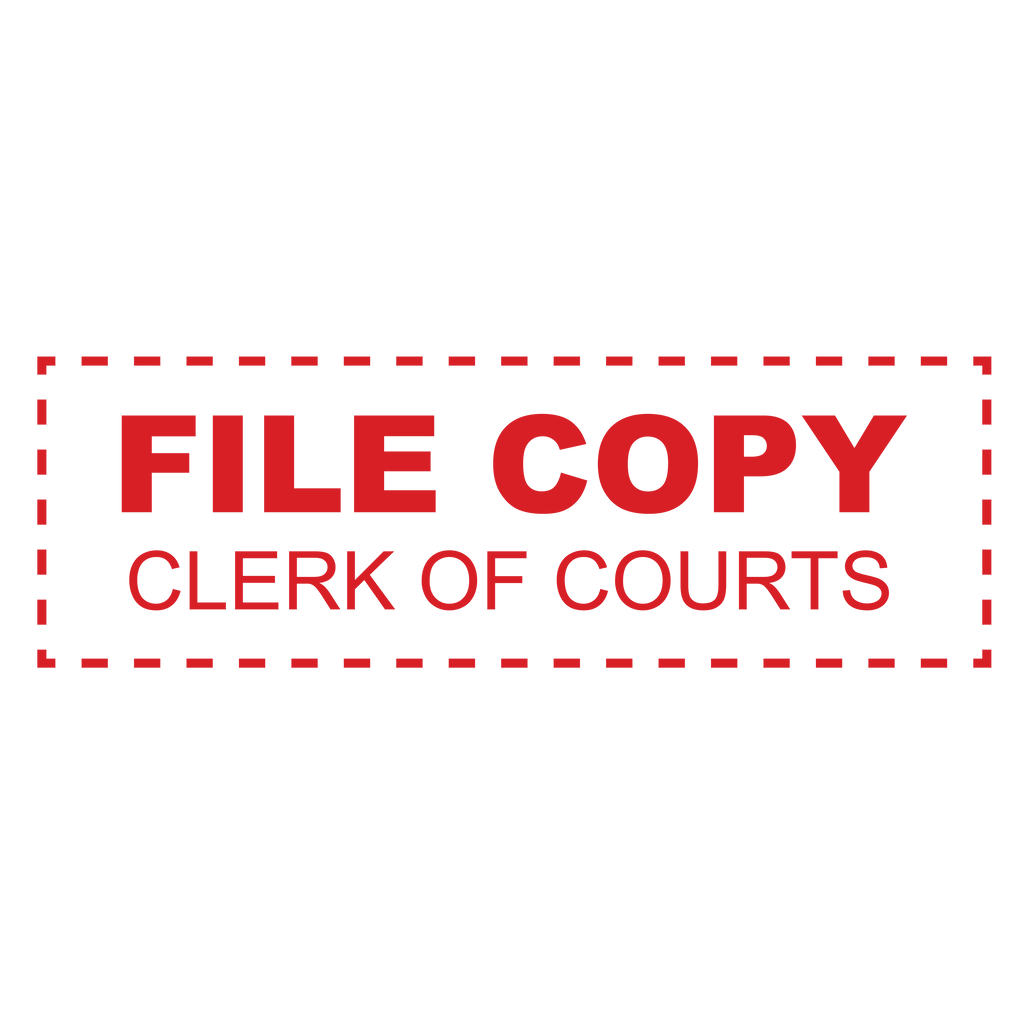 Clerk of Courts FILE COPY Stamp DiscountRubberStamps com