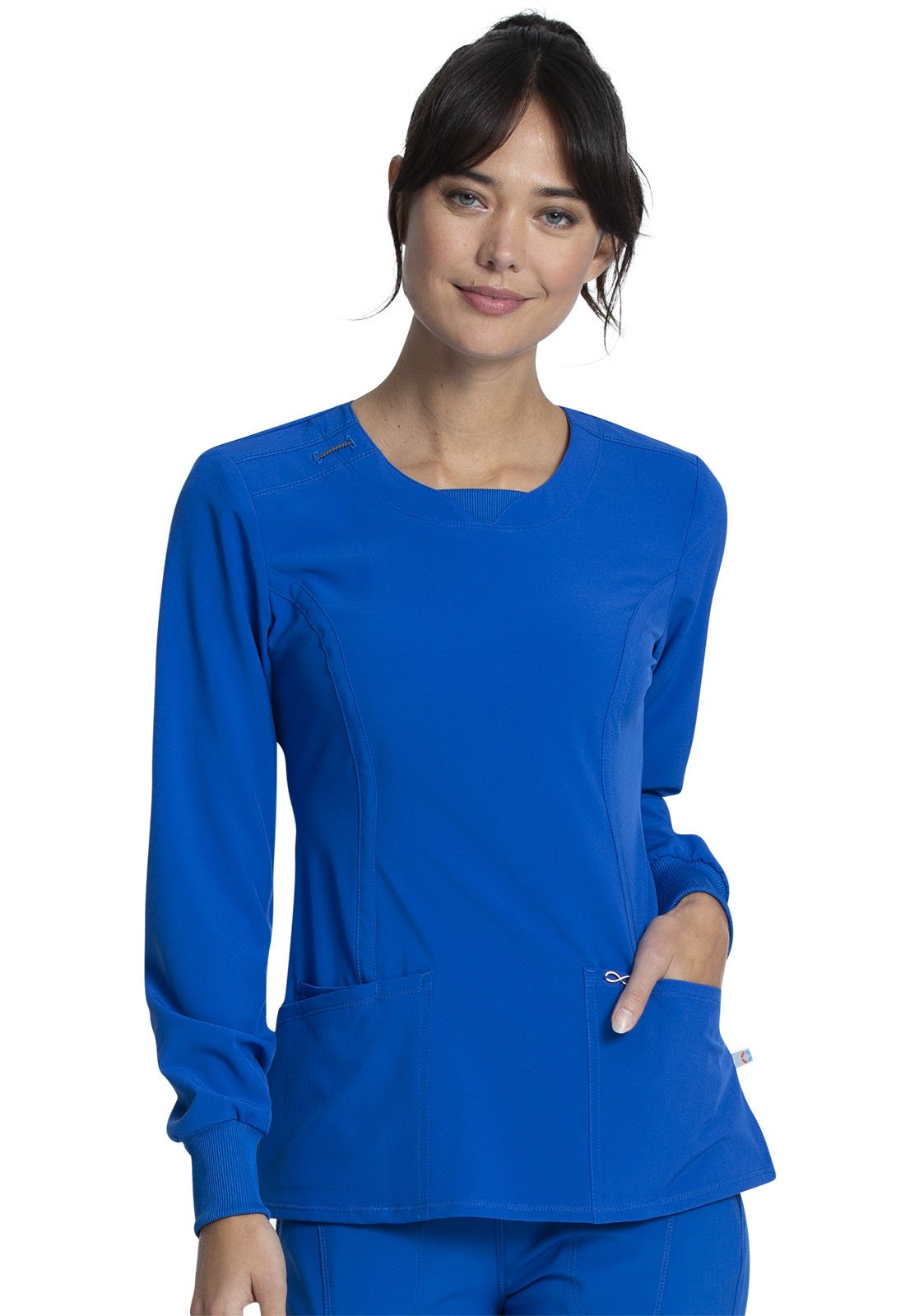 Infinity Long Sleeve V-Neck Scrub Top CK781A