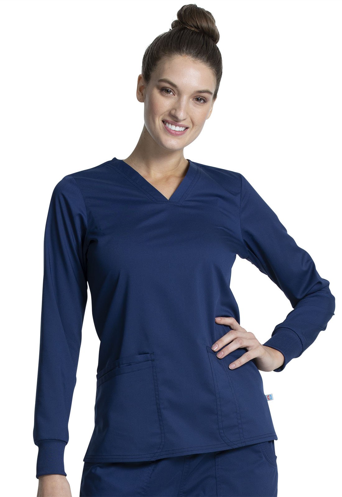 WW Revolution Tech Long Sleeve V-Neck Womens Scrub Top WW855AB