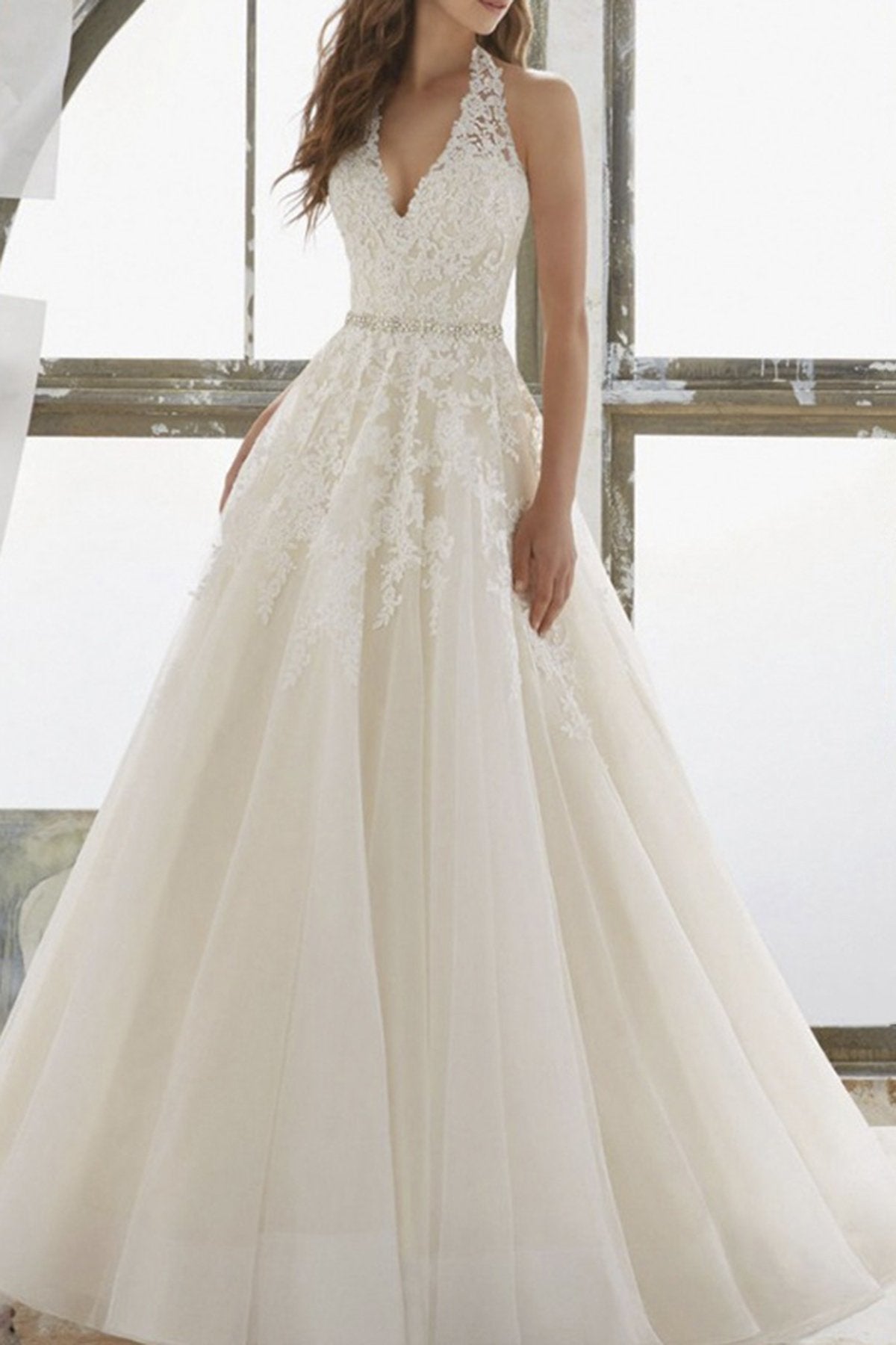 halter style wedding gowns