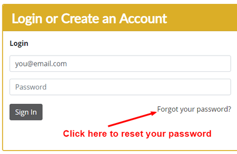 Reset your Allparts.com password