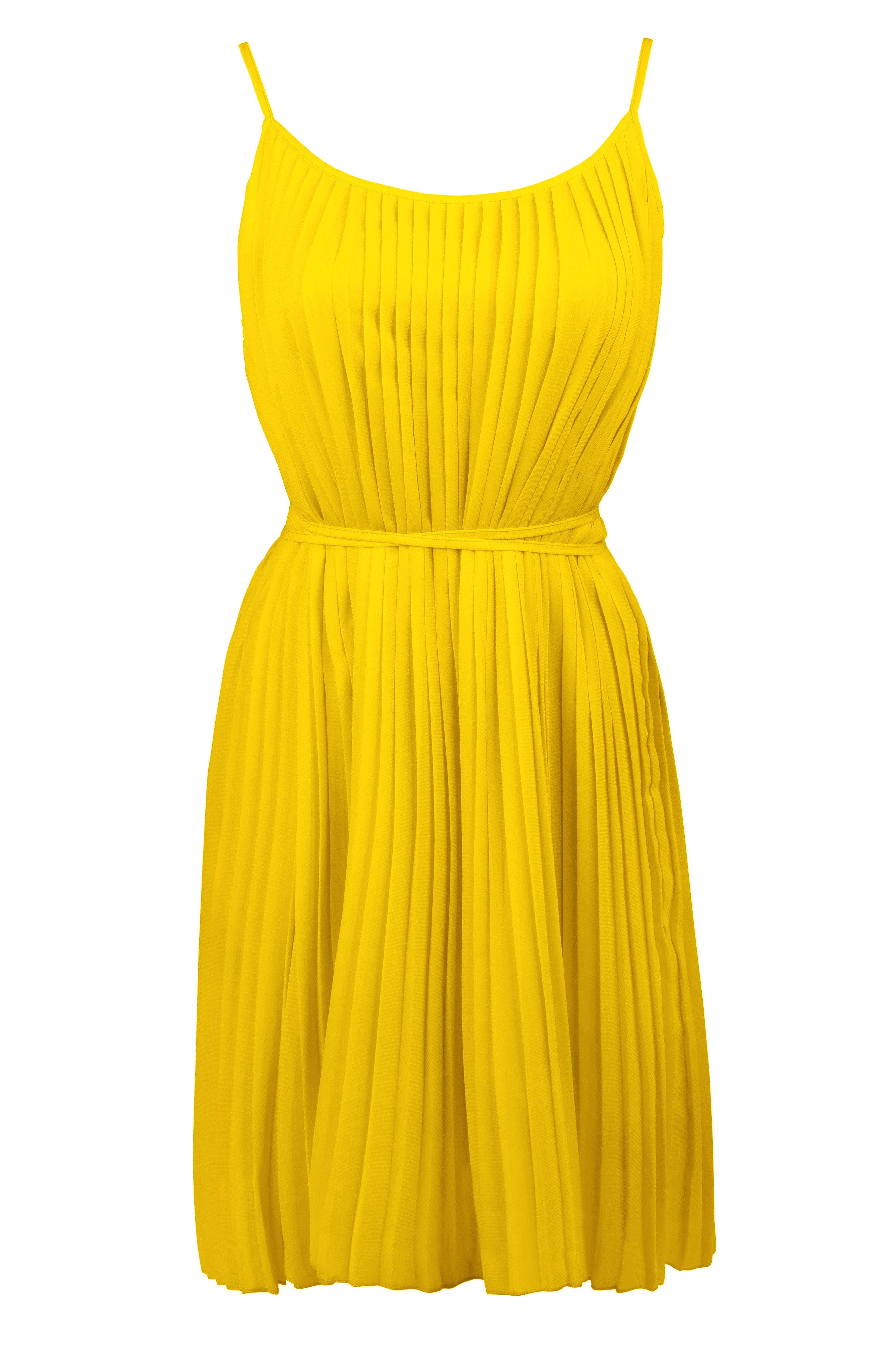 Yellow Pleated Dress – SociohDemo