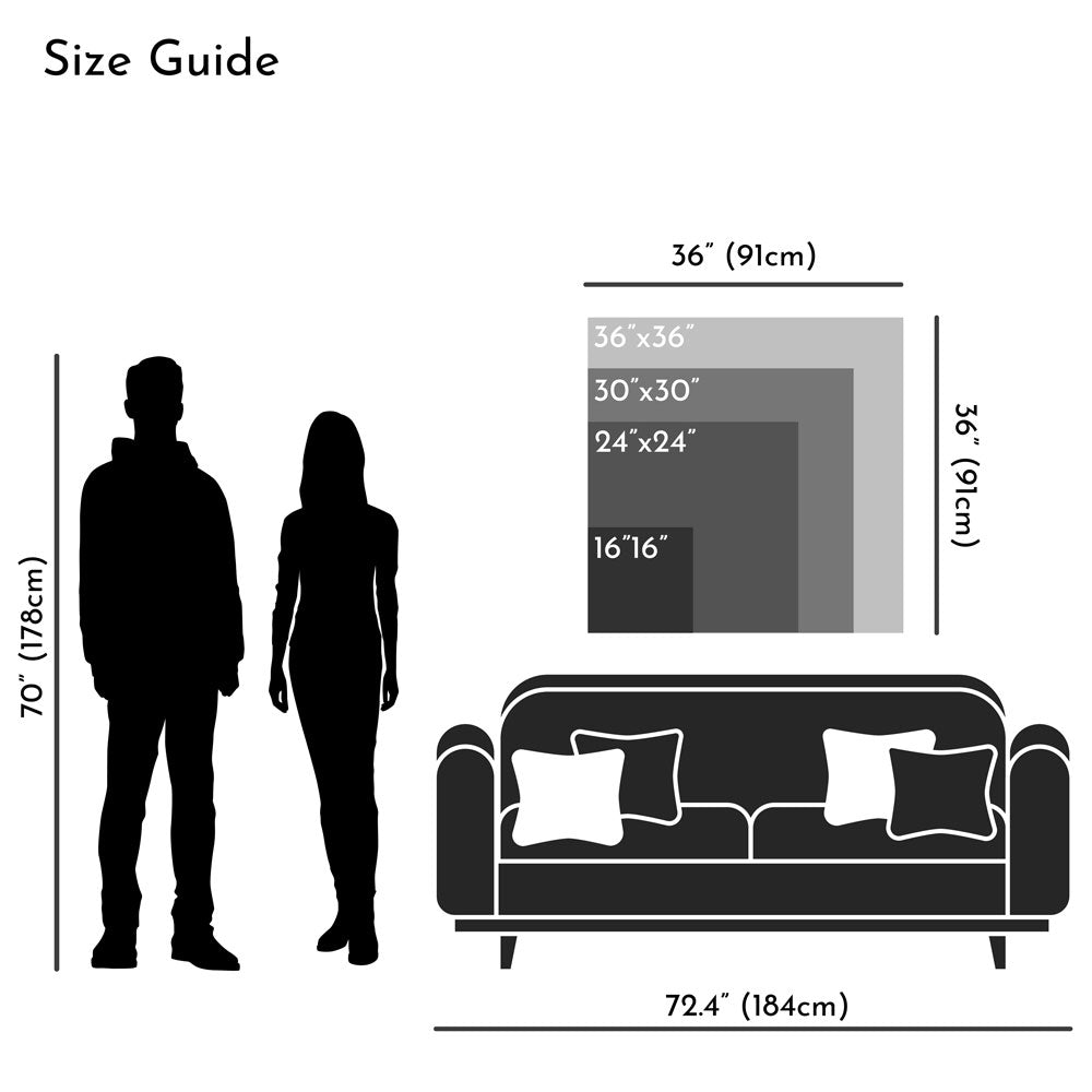 Square canvas size guide