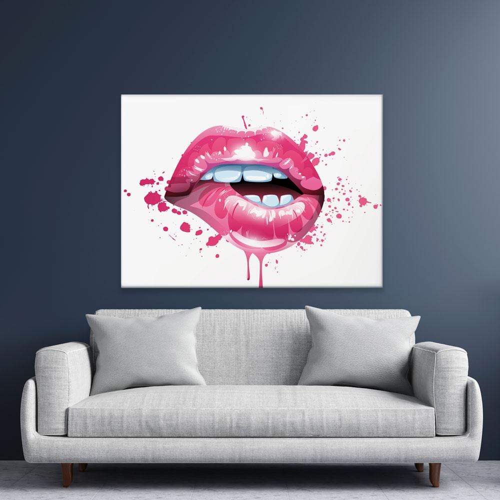 Pink Lips Canvas Print – Art Print Shop