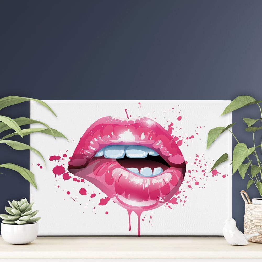 Pink Lips Canvas Print – Art Print Shop