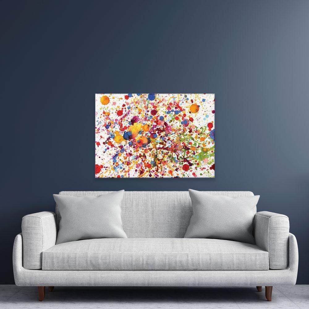 Watercolour Paint Splash Canvas Print – Art Print Shop